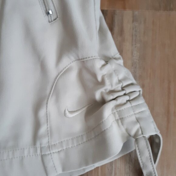 NIKE Y2K Dri-Fit Zip Up Shorts Cinch Side Leg Ties Zip Pockets - Picture 4 of 7